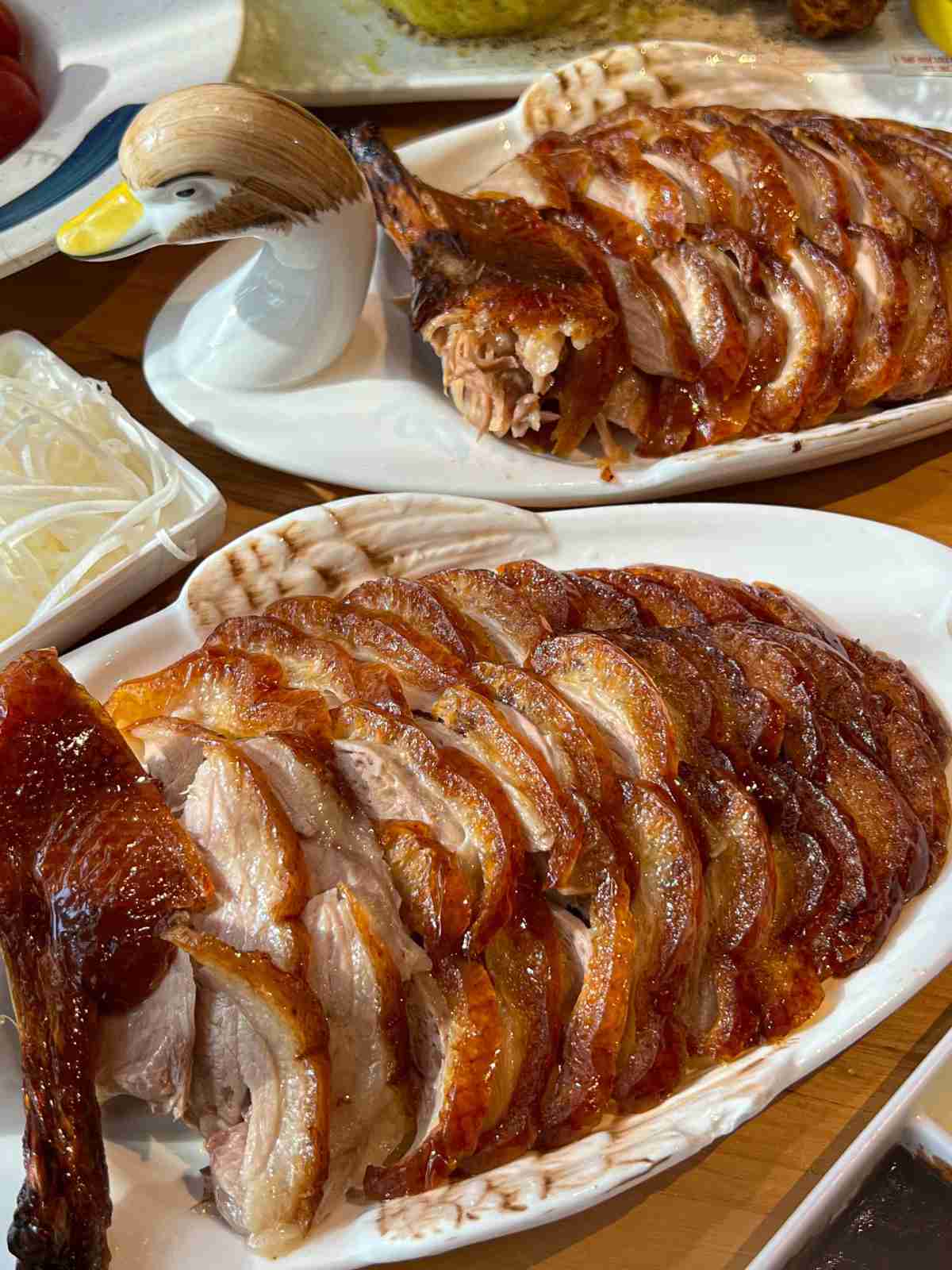 A platter of beijing roast duck