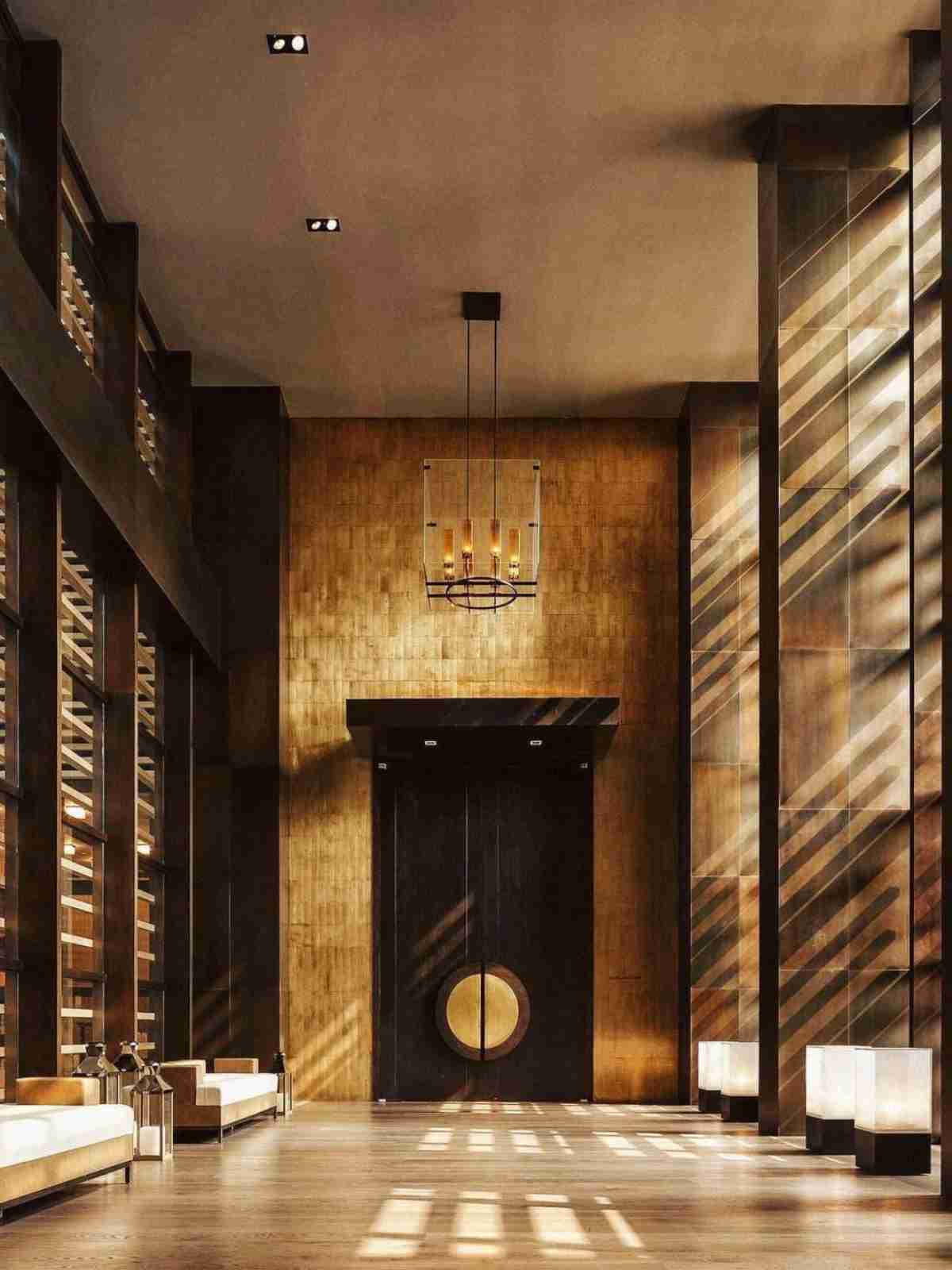 The lobby of Rosewood Hotel Beijing